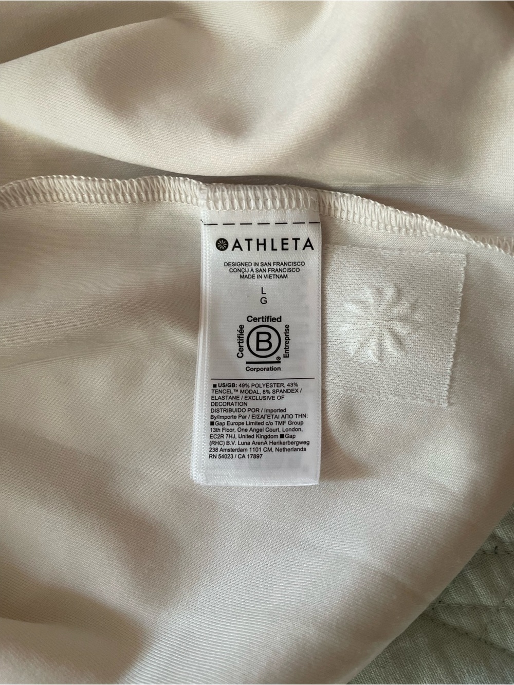 Athleta Seasoft Magnolia White Quarter-Zip Funnel Neck Sweatshirt Size Large - Picture 6 of 8
